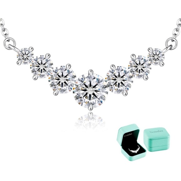 Gemalux Moissanite 2.8 Necklace - Picture 4 of 4